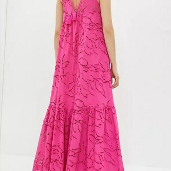 Anthropologie Pink Eyelet Maxi Maeve - Picture 2 of 5